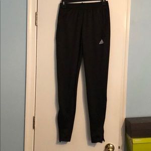 Black adidas track pants